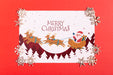Free Merry Christmas Mock-Up Paper With Cute Silver Snowflakes Psd