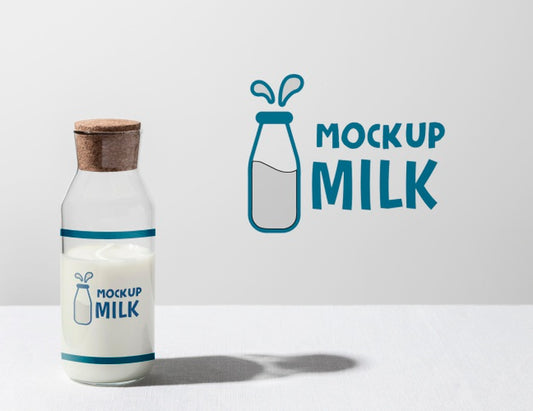 Free Milk Bottle Concept Mock-Up Psd