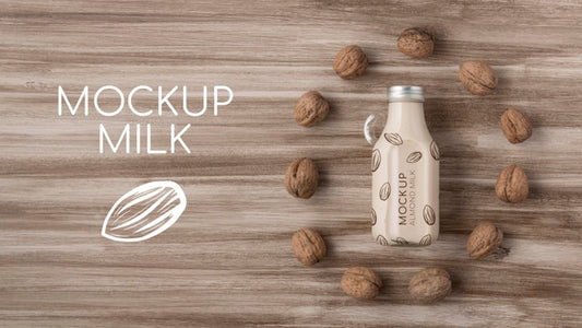 Free Milk Bottle Concept Mock-Up Psd