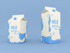 Free Milk Packaging Box Mockup Psd