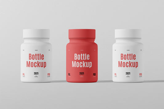 Free Mini Plastic Bottle Psd Mockup