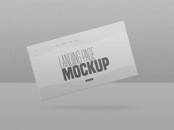 Free Minimal Clean Landing Page Website Mockup Psd