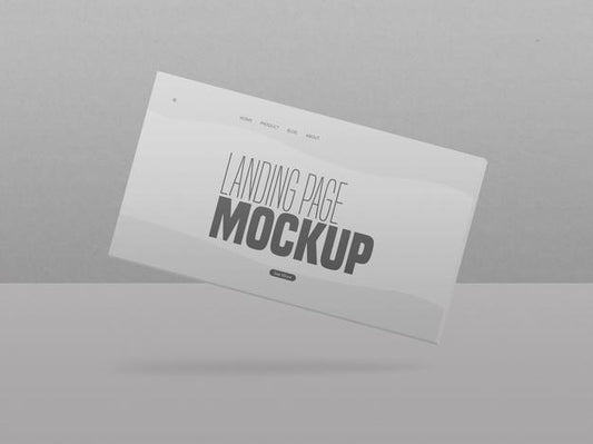 Free Minimal Clean Landing Page Website Mockup Psd