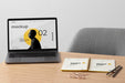 Free Minimal Desktop Workspace Mock-Up Design Psd