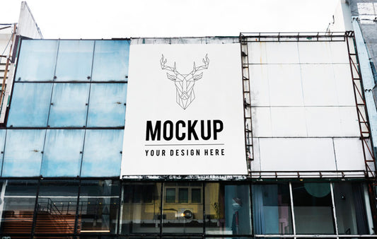Free Minimal Large-Scale Vertical Billboard Mockup Psd