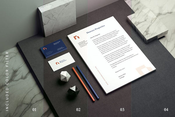 Free Minimal Stationery Mockup