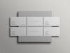 Free Minimal White Business Card Mockup Psd