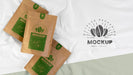 Free Minimalist Assortment Of Doypack Mock-Up Psd