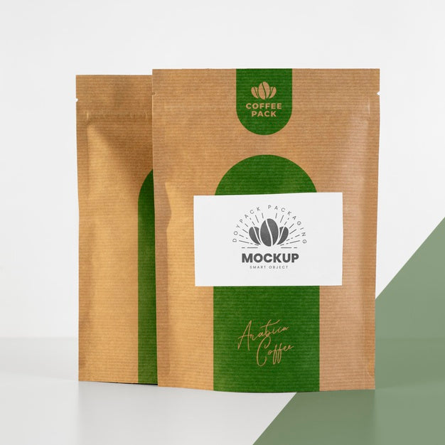 Free Minimalist Composition Of Doypack Mock-Up Psd