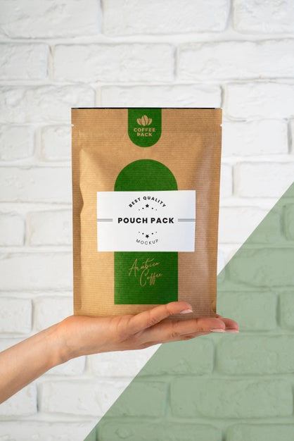 Free Minimalist Composition Of Doypack Mock-Up Psd