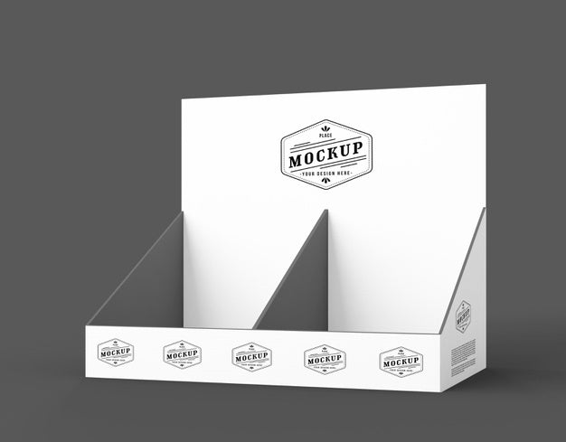 Free Minimalist Grey Exhibitor Mock-Up Psd