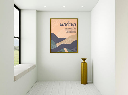 Free Minimalist Interior Composition With Frame Mock-Up Psd