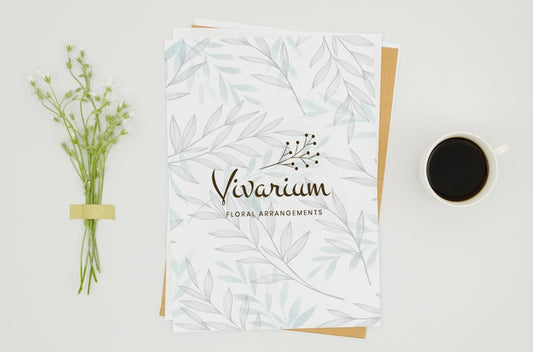 Free Minimalist Paper Mock-Up On White Background Psd