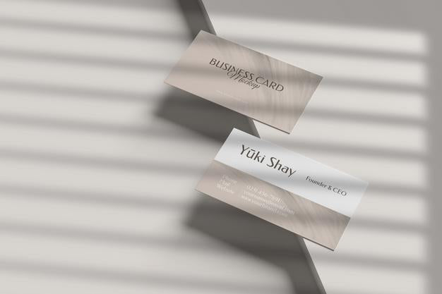 Free Minimalist Visiting Business Card Mockup Psd