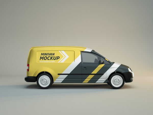 Free Minivan Side View Mockup