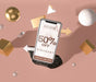 Free Mobile Phone 3D Mock-Up Psd