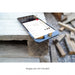 Free Mobile Phone On Wooden Table Mock Up Psd