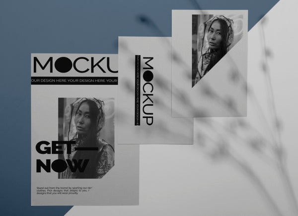 Free Mock Up Brochure Shadow Overlay Concept Psd
