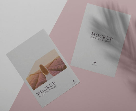 Free Mock Up Brochure Shadow Overlay Concept Psd