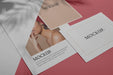 Free Mock Up Brochure Shadow Overlay Flat Lay Psd