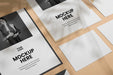 Free Mock Up Brochure Shadow Overlay Flat Lay Psd