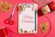 Free Mock-Up Clipboard With Labels And Gifts Psd