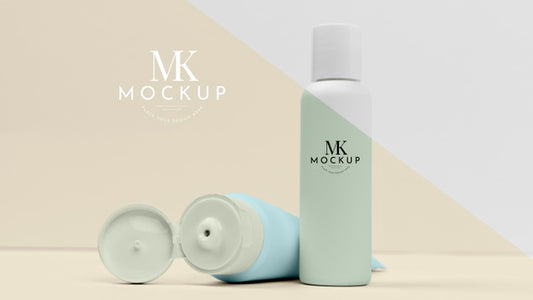 Free Mock-Up For Cosmetic Products Bottles Psd