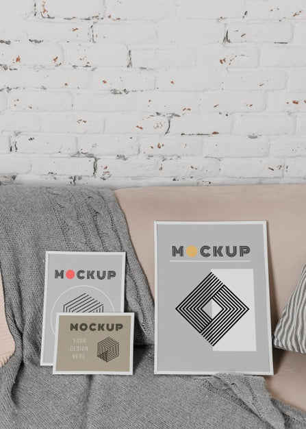 Free Mock Up Frame On Couch Psd