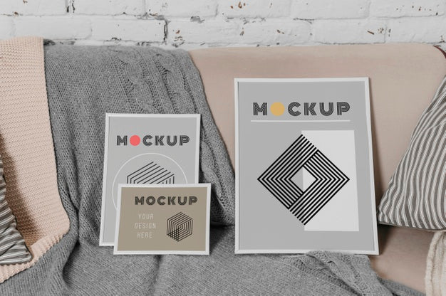 Free Mock Up Frame On Couch Psd