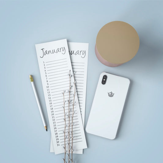 Free Mock Up Of Hand Drawn Calendar Psd