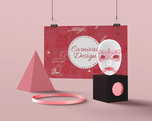 Free Mock-Up Ornamental Decorations For Carnival Psd