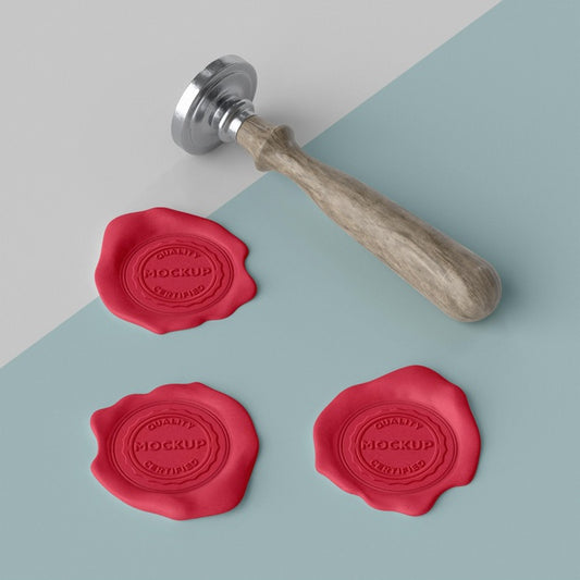 Free Mock-Up Seal For Envelope Arrangement Psd