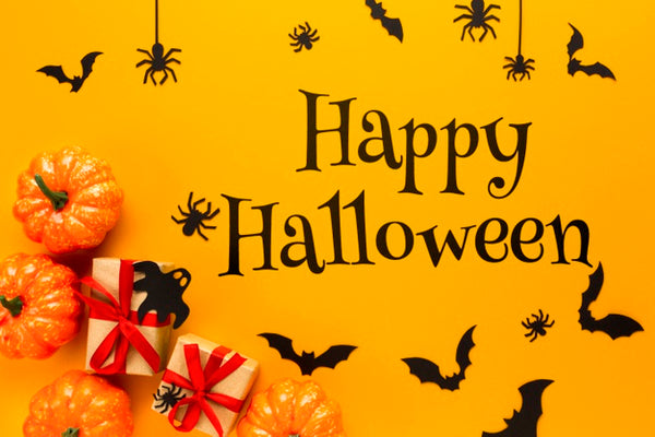 Free Mock-Up With Decorative Creation For Halloween Psd