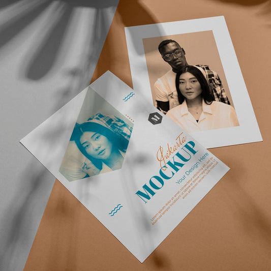 Free Mockup Brochure Shadow Overlay Psd