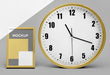 Free Mockup Frame Next To Clock Psd