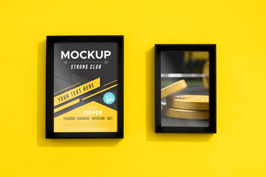 Free Mockup Frames On Wall Psd