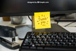 Free Mockup Of Adhesive Note On Computer Psd