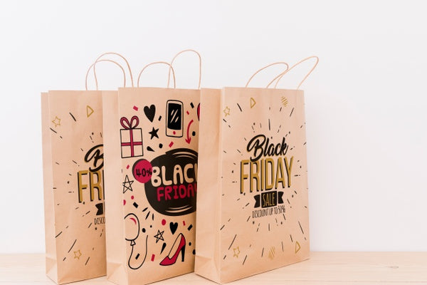 Free Mockup Of Various Shopping Bags For Black Friday Psd