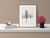 Free Mockup Poster Frame In The Empty Wooden Frame Standing On Living Room Modern Interior. Psd