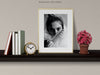 Free Mockup Poster Frame In The Empty Wooden Frame Standing On Living Room Modern Interior. Psd