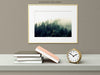 Free Mockup Poster Frame In The Empty Wooden Frame Standing On Living Room Modern Interior. Psd