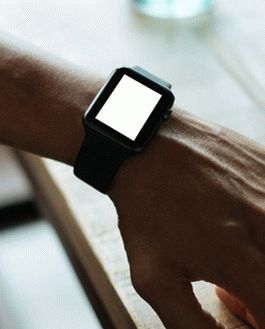 Free Mockup Template With Apple Watch On Wrist
