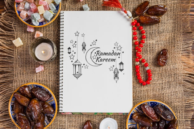 Free Mockup With Ramadan Concept Psd