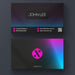 Free Modern Business Card With Vibrant Colors Psd