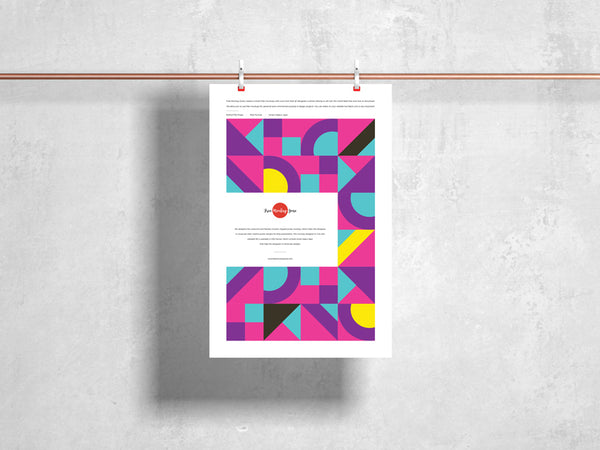 Free Modern Clipped Hanging Poster Mockup