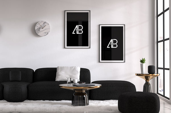 Free Modern Double Poster Mockup