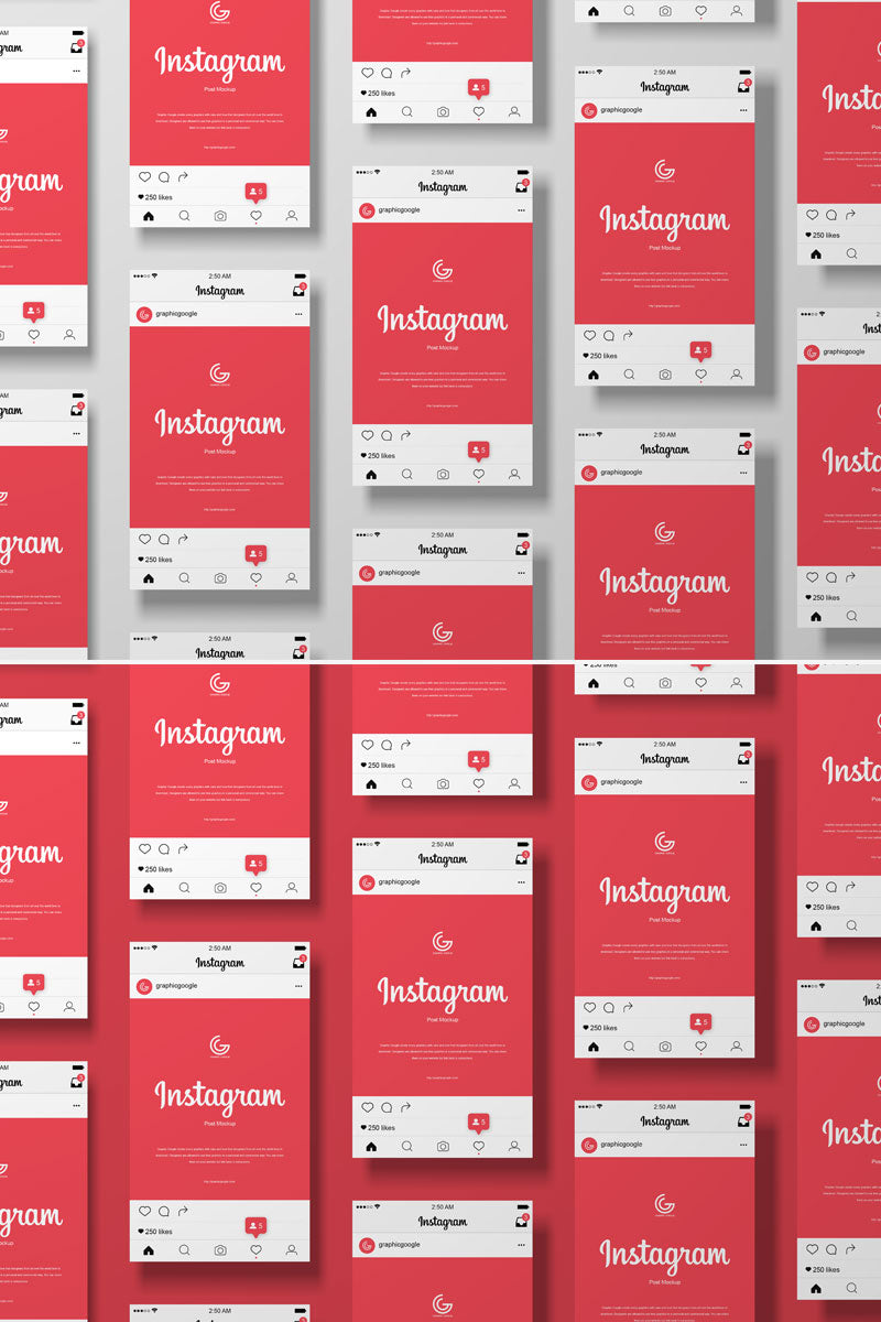 Free Modern Grid Instagram Post Mockup