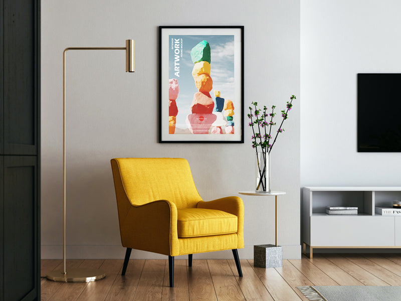 Free Modern Interior Artwork Frame Mockup
