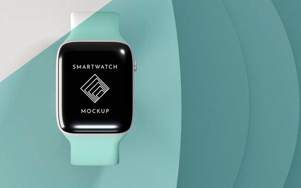 Free Modern Smartwatch With Screen Mock-Up With Copy Space Psd