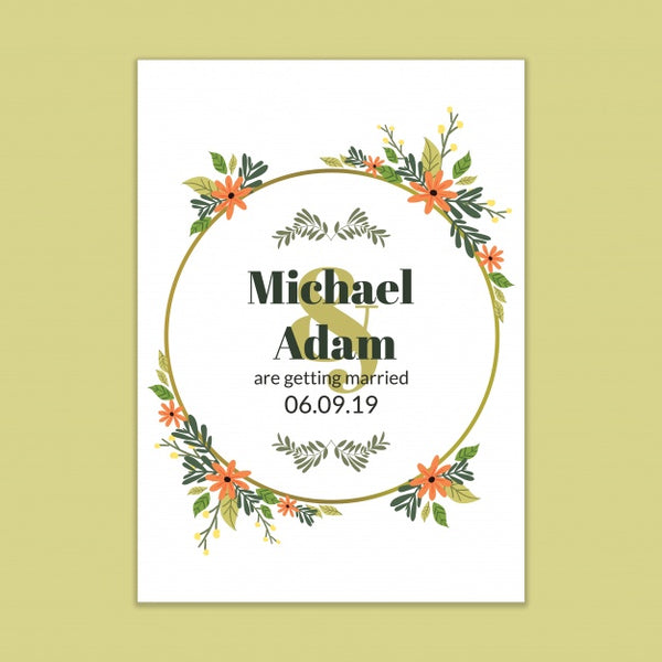 Free Modern Wedding Invitation Mockup Psd